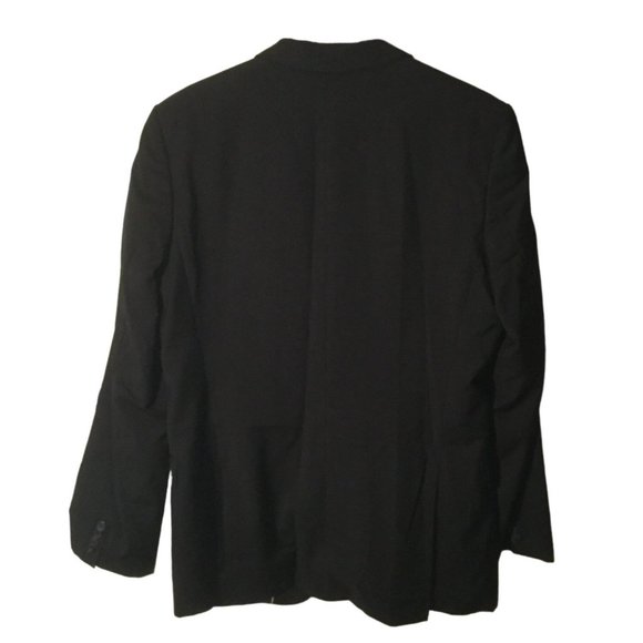 Hugo Boss Men's 2 Button Closure Black Blazer Suite Jacket Super 120 21" Chest - Picture 2 of 4